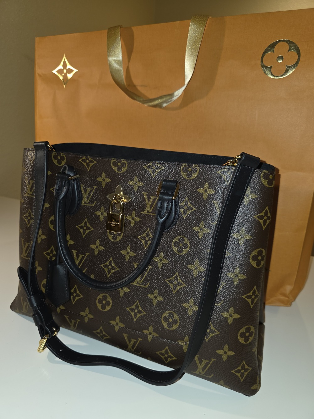 Louis Vuitton Large Flower Noir Mng Tote